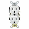 Gorgeousglow CBR15-00W 15 amp Decorative Duplex Receptacle  White GO710129